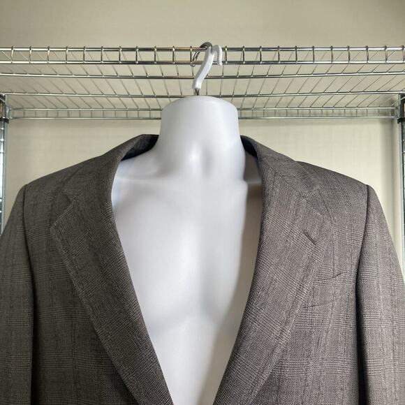 Vintage Bill Robinson‎ Men’s Gray Wool Plaid Blazer Size 36 Old Money - Picture 8 of 13